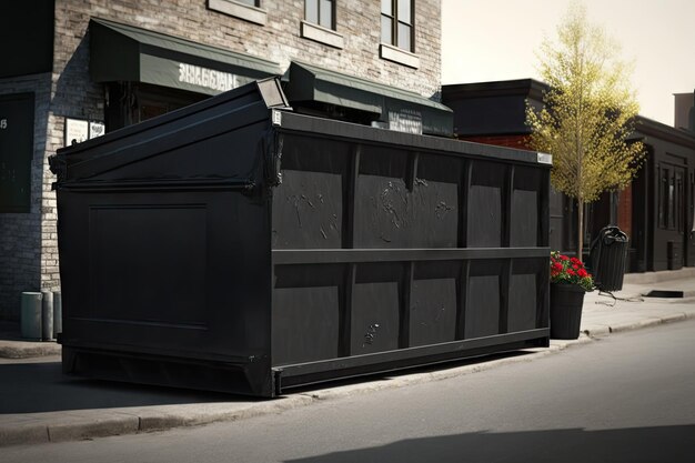 Home 6 large black dumpster garbage recyclables restaurant 124507 91348 1